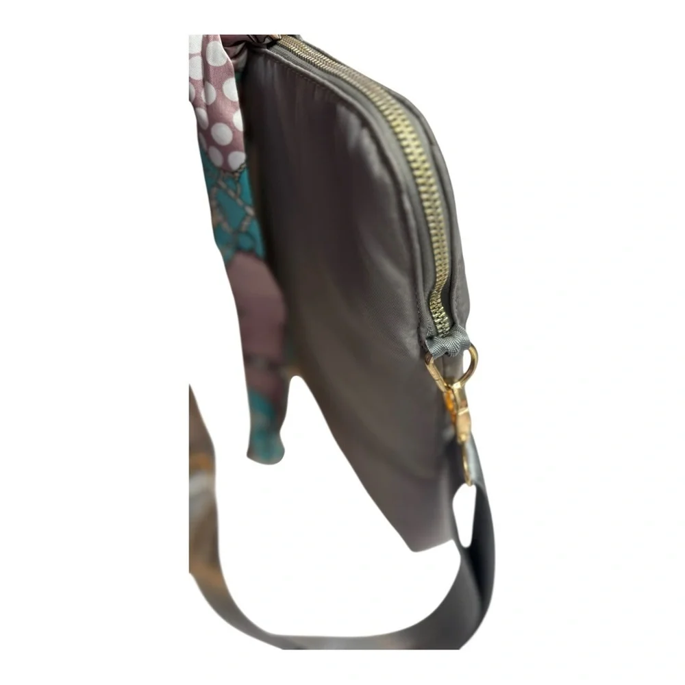 NEW Kamlui Laptop Bag Gray Briefcase with Scarf Accent Water Resistant Bag